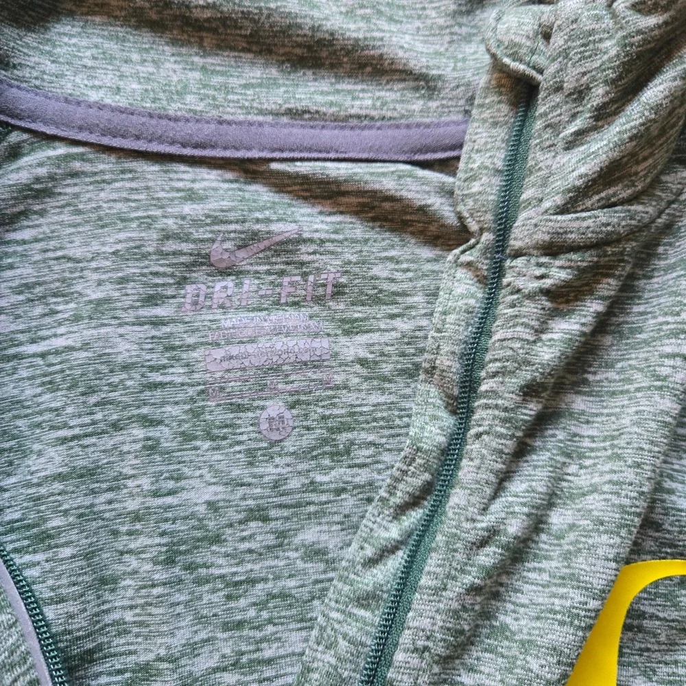 Nike Oregon Ducks Dri-FIT Half Zip Pullover Green Heathered Womens Medium